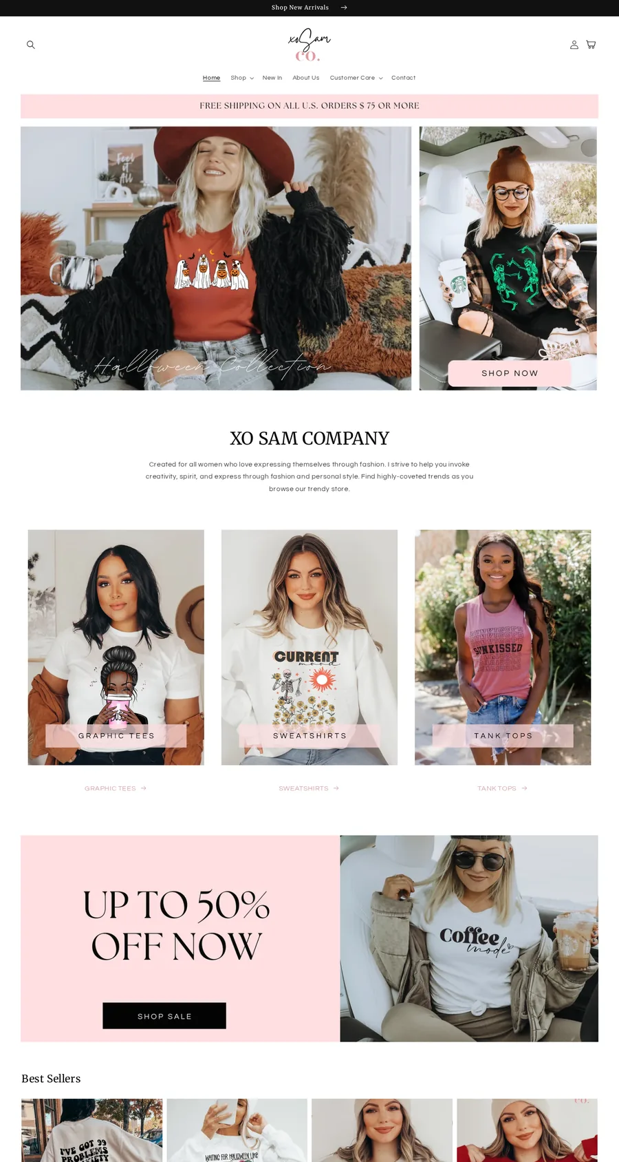 XO Sam Co. homepage